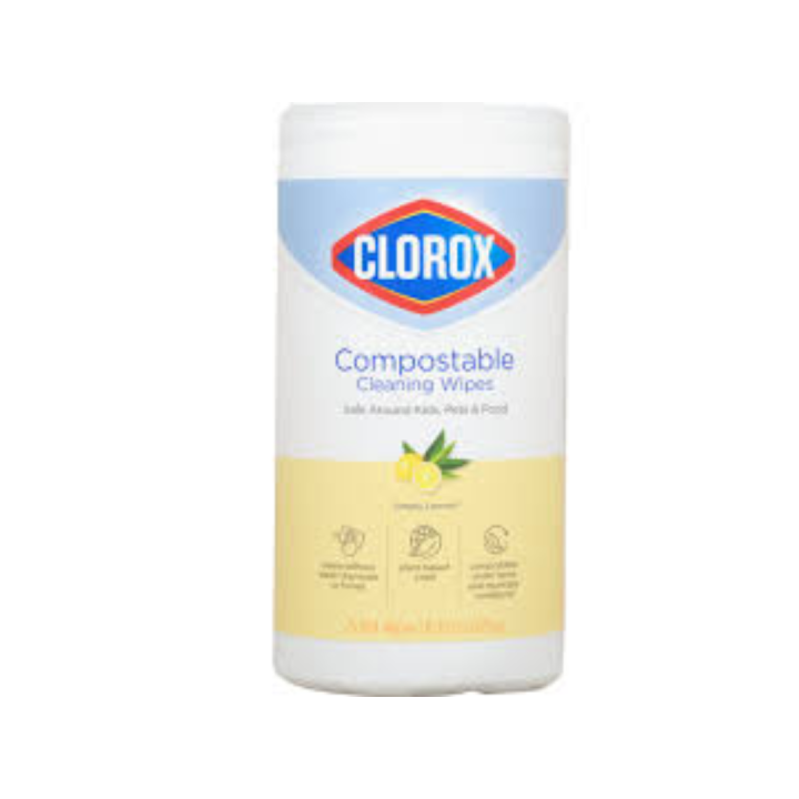 Clorox Compostable Cleaning Wipes Lemon Scent 75ct Lazada PH