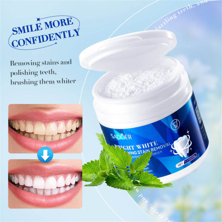 SADOER Tooth Cleaning Powder For Oral Cavity Bright White Teeth Mild