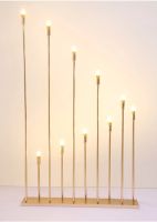 10-head Golden Reed Led Lights Wedding Props Christmas Party Decoration Electronic Candlestick candleholder centerpiece 4pcslot