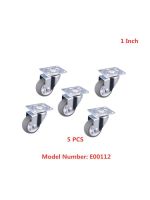 5 Pcs/Lot Casters 1 Inch Gray Tpe Universal Wheel Diameter 25mm Mute Roller Total Height 4cm Home