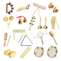 เด็กวัยหัดเดิน Early Education Castanet ค้อนทราย Tambourine อนุบาล Orff Percussion Instrument ของเล่นดนตรีสำหรับทารก1Pc