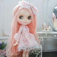 Blythe ตุ๊กตา บลายธ์ ตุ๊กตาบลายธ์ เข้ากันได้ NBL Blythe BJD ไบรซ์ กล้ามเนื้อขาว ดวงตามี 4 สี มีข้อต่อร่างกาย NBL24