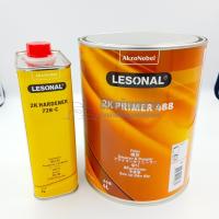 Lesonal สีรองพื้น 1. 2K Primer 488  (สีรองพื้นกลบรอยสีเทา) ขนาด4L 2. 2K Hardener728-c(ตัวเร่ง) 1L ผสม4:1