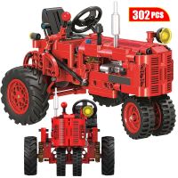 City Classic Retro Tractor Car Model Building Block DIY Walking Tractor vehicle Brick Educational Toys for Children Building Sets