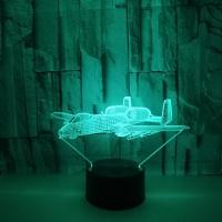 New Airplane LED 3D Night Light Gift Creative Bedroom Decorative Light Colorful Touch Remote Control USB Desk Lamp Gift Children Night Lights