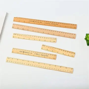 Children's straight wooden ruler