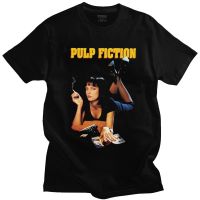 [ขายดีที่สุด] Vintage Pulp Fiction T เสื้อผู้ชายผ้าฝ้าย Mia Wallace Tshirt Quentin Tarantino Tee แขนสั้น Streetwear เสื้อยืด Merch ของขวัญ