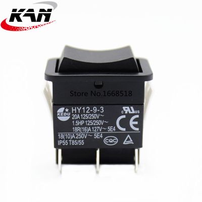 【cw】 1pcs KEDU HY12-9-3 6 Pins Push Rocker Pushbutton Switches for Electric Tools 125/250V 18/20A