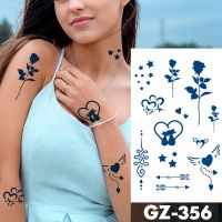 Semi-Permanent Herbal Ink Lasting Small Waterproof Temporary Tattoo Stickers Finger Lightning Moon Panda Star Heart Cat Smiley Stickers