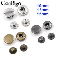 50set Pack Metal Press Studs Sewing Button Snap Fasteners Leather Craft Clothes Bags Garment 10mm 12mm 15mm Haberdashery