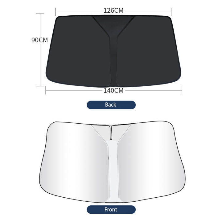 ที่คลุมม่านบังแดดที่บังแดดหน้ารถยนต์3-y-สำหรับรถยนต์รุ่นเทสลาเดินป่าตั้งแคมป์บังแดดครีมกันแดดแบบพาราโซลของเล่นเด็กบาจารถยนต์