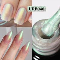 UR SUGAR Aurora Rubber Gel Nail Iridescent Pearl Effect Metallic Mirror Nails Manicure Soak Off UV LED No Wipe Top Coat Base Gel Cleaning Tools