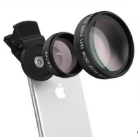 เลนส์ศัพท์มือถือ Universal Clip 37Mm เลนส์กล้อง0.45x 49uv Super Wide-Angle Macro HD สำหรับ