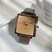 ins high-looking large dial watch female niche light luxury fashion student belt square waterproof high-end quartz