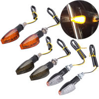 2PCS Universal 12V Flashing Turn Signals Motorcycle LED Lights Rear Blinker Indicator Tail Light For Cafe Racer Honda BMW Yamaha