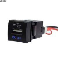 JQKSJH QC3.0 ที่ชาร์จ USB ในรถยนต์ เอบีเอสเอบีเอส 12-24โวลต์ ตัวแปลงอินพุต USB ของใหม่ ชาร์จได้รวดเร็ว สายเชื่อมต่อซ็อกเก็ต สำหรับ Camry Camry อุปกรณ์เสริมรถยนต์