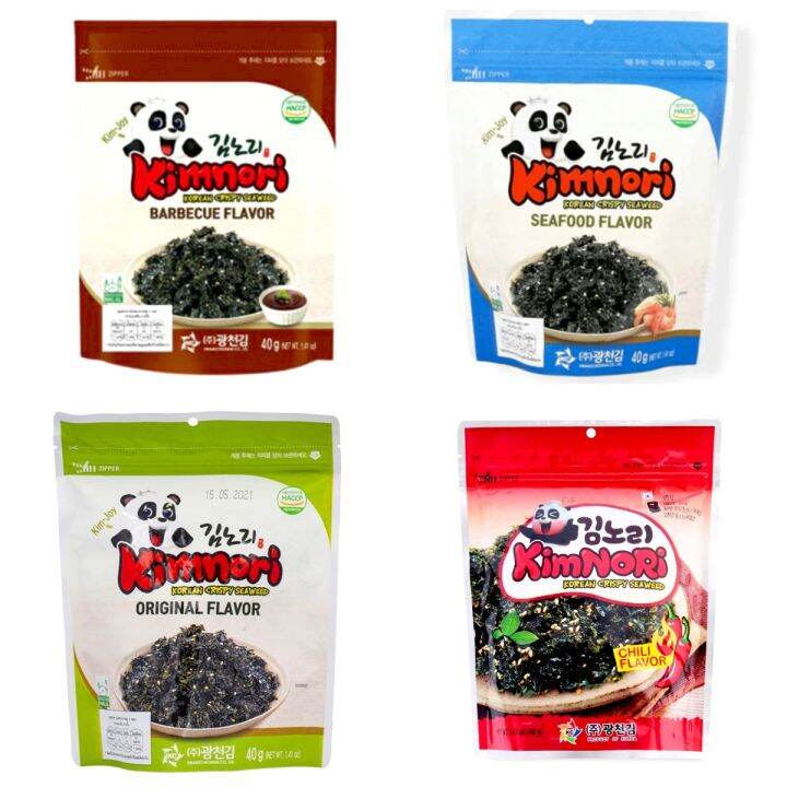 KIMNORI KOREAN CRISPY SEAWEED 40G BBQ / SEAFOOD / ORIGINAL / CHILI SEAWEED SEAWEED SEAWEED