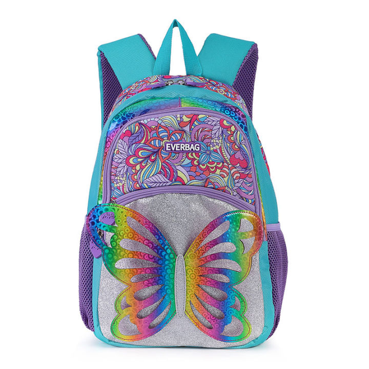 กระเป๋าเป้สะพายหลังของเด็กลายผีเสื้อสีรุ้ง-amila-กระเป๋าเป้สะพายหลังของเด็กผู้หญิงโรงเรียนประถมสีน่ารัก