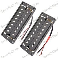 A Set of 2 Pcs Black 8 String Electric Guitar Pickups Humbucker With 4 Wire