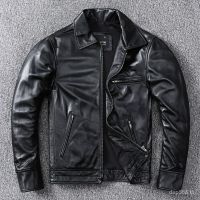 Moherandao Recarving classic first layer fine sheepskin leather leather coat mens slim leather jacket casual coat ROXD