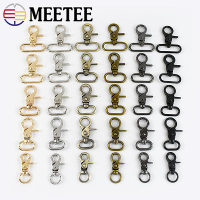 510ชิ้น Meetee 20-50มิลลิเมตรโลหะสายรัดหัวเข็มขัดสำหรับกระเป๋าปลอกคอสุนัขกุ้งตะขอหมุน S Nap ตะขอ DIY พวงกุญแจอุปกรณ์เย็บผ้า