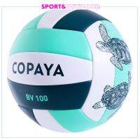 COPAYA ลูกวอลเลย์บอลชายหาดแบบเย็บขนาด 5 รุ่น 100 Classic (สีชมพูลายดวงอาทิตย์)