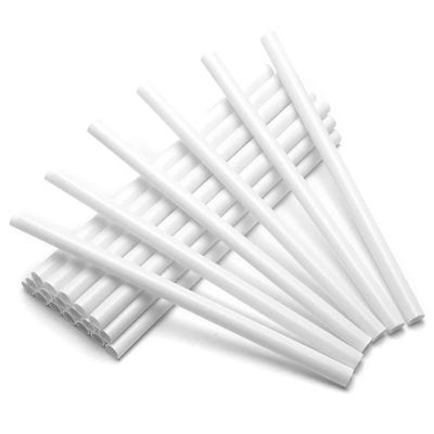 50 PCS Plastic White Cake Dowel Rods for Tiered Cake Construction and Stacking (0.4 Inch Diameter 9.5 Inch Length)
