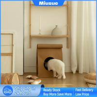 Miusue ที่นอนถ้ำแมวกระดาษคราฟท์ล้างเตียงที่ซ่อนกระต่ายสำหรับเตียงลูกแมวกระต่าย