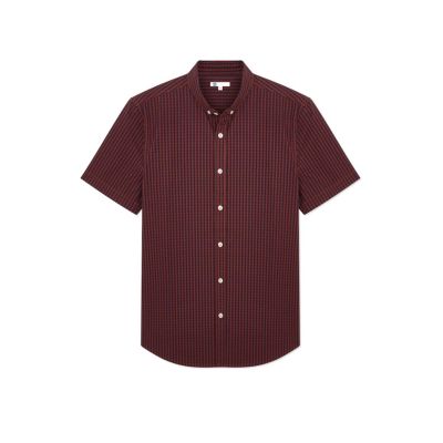 ☃✓✐ AIIZ (เอ ทู แซด) - เสื้อเชิ้ตแขนสั้นผ้าพิมพ์ลาย Gingham Short Sleeve Shirts