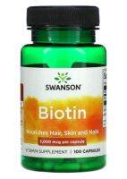 Swanson, Biotin, 5,000 mcg, 100 Capsules