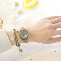 【Ready Stock】College style Korean thin belt Mori women simple daisy flower pattern students all-match