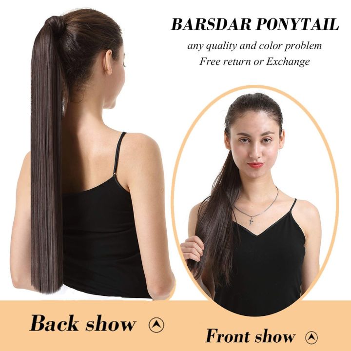 jw-wrap-around-clip-in-ponytail-extensions-16-18-22-inch-straight-wig-yaki-synthetic-hairpiece-fake-hair