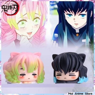 ZZOOI Demon Slayer Mitsuri Anime Figure Cat Tanjirou Muichirou Kimetsu No Yaiba Kawaii Action Figures Figurines Collections Toys Gifts