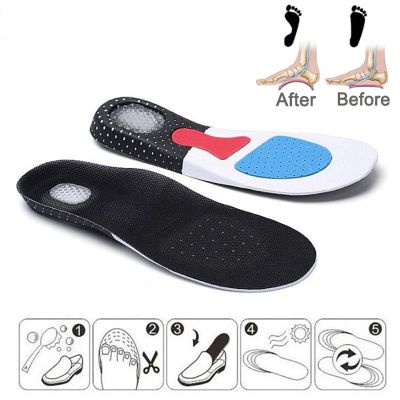 Unisex Solid Silicone Gel Insoles Foot Care for Plantar Fasciitis Heel Spur Sport Shoe Pad Insoles Arch Orthopedic Insole Shoes Shoes Accessories