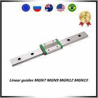 CNC 3D printer Linear guides MGN MGN7 MGN9 MGN12 MGN15 100 800mm miniature linear rail 1pc linear rail 1pc block