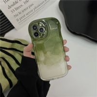 Retro Pines forest green Gradient oil painting art Phone Case For iPhone 14 13 12 11 Pro Max 14 Plus Case Cute Shockproof Cover Drawing Painting Suppl