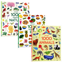 English original genuine picture book 1000 things in nature / animals / to eat 3 volumes for sale in nature / food / animals childrens Early Education Science Encyclopedia extra-curricular reading Hardcover