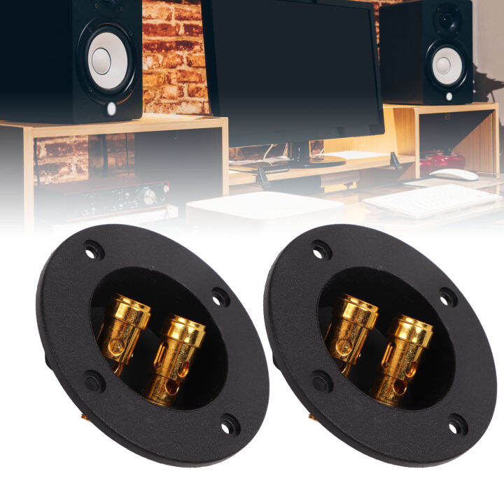 Subwoofer Box Terminal, Zinc Alloy 2 Way Speaker Box 5Pcs Double Binding Posts for Home Hotel