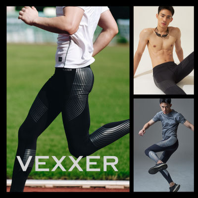 Vexxer 2in1 Compression PowerSpeed แถบดำ กางเกงสำหรับวิ่งและว่ายน้ำ กางเกงรัดกล้ามเนื้อ ขายาว กางเกงวิ่ง กางเกงว่ายน้ำ