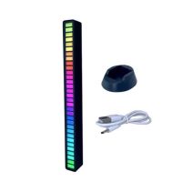 DLHiFi D08 3d Display Pickup Rhythm Lights 32 Bit Led RGB Voice Control Synchronous Music Level Indicator For Car Desktop Party