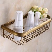 ✷♧ 30cm Antique Brass Bathroom Shower Basket Wall mount Soap / Sponge Shower Storage Basket Bathroom Shelf Shampoo Holder Nba030