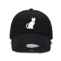 Cat Embroidery Cotton Men Baseball Cap Fashion Women Hat Sport Visors Snapback Cap Breathable Outdoor Sun Hat Dropshipping