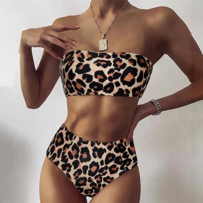 hotx 【cw】 Set 2023 Swimsuit Mujer Waist Push Up Beachwear Bathing Suits Swimwear Bandeau Woman