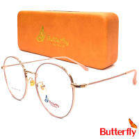 แว่นตา Fashion รุ่น Butterfly 6701 กรอบแว่นตา สำหรับตัดเลนส์ กรอบเต็ม แว่นแฟชั่น ชาย หญิง ทรงสปอร์ต sport วัสดุ สแตนเลส stainless steel ขาข้อต่อ รับตัดเลนส์