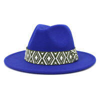 2021 Men Women European American Big-brimmed Woolen Felt Fashion Fedora Hat British Classic Vintage Church Party Solid Hat