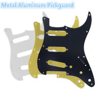 FLEOR โลหะอลูมิเนียม Pickguard SSS กีตาร์ไฟฟ้าเลือกยาม S Cratch แผ่น11หลุม,ทอง/เงิน/สีดำเลือก