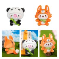 Plush Toy Fox Panda Pendant Key Chain Home Desktop Decoration Gift Doll Girls