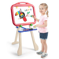 Crayola กระดานยืนวาดรูป Tripod Easel พร้อมแม่เหล็ก กระดานดำ และจานรองระบายสี