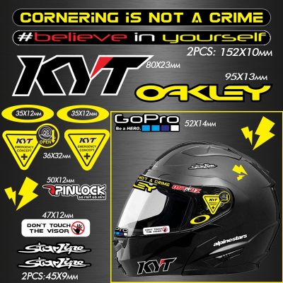 Kyt 3M Refelctive Helmet Sticker Visor Windshield Glass MOTO GP Lens Decals Racing Motorcycle Accessories Car Bike Gopro Oakey