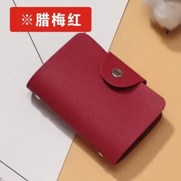 Anti-Theft ID Credit Card Holder Fashion Women's 24 Cards Slim PU Leather Pocket Case Purse Wallet